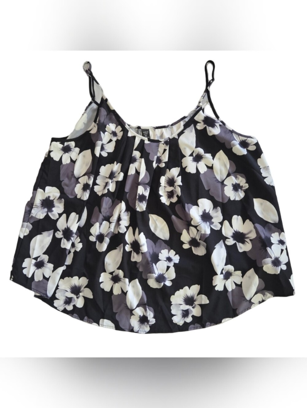 SHEIN Black Floral Spaghetti Strap Cami